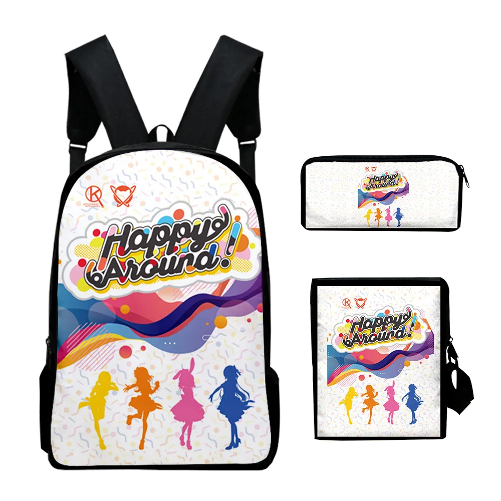 Harajuku Youthful D4DJ All Mix Anime 3D Print 3pcs/Set Student Travel bags Laptop Daypack Backpack Shoulder Bag Pencil Case