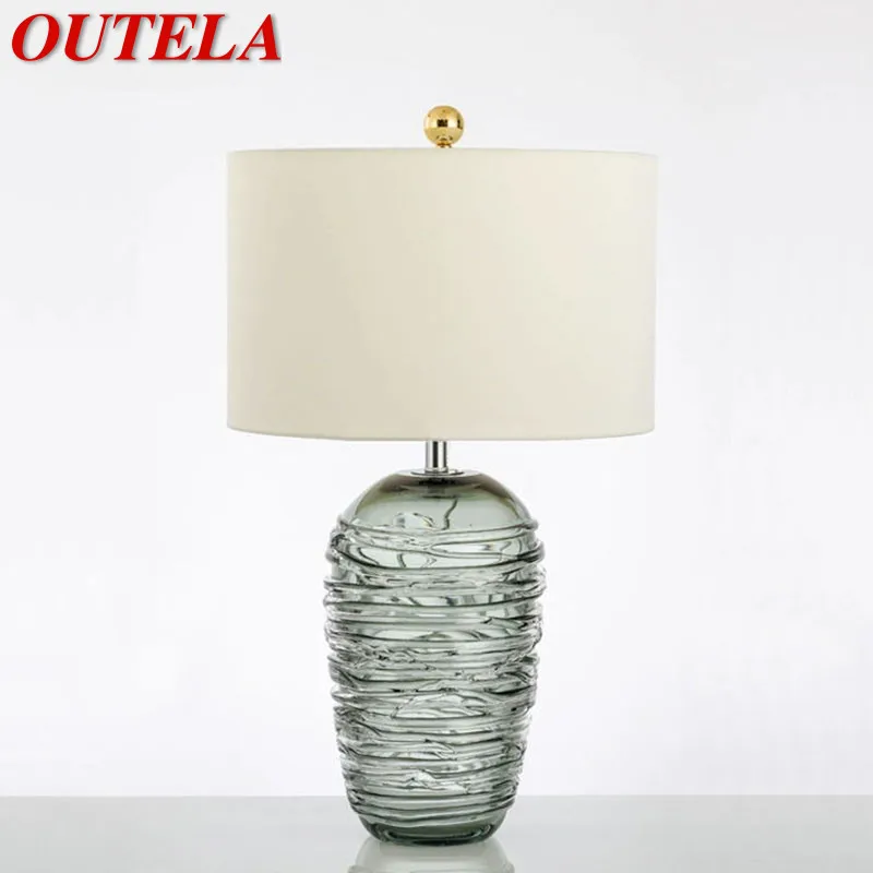 

OUTELA Nordic Modern Glaze Table Lamp Fashionable Art Iiving Room Bedroom Hotel LED Personality Originality Desk Light