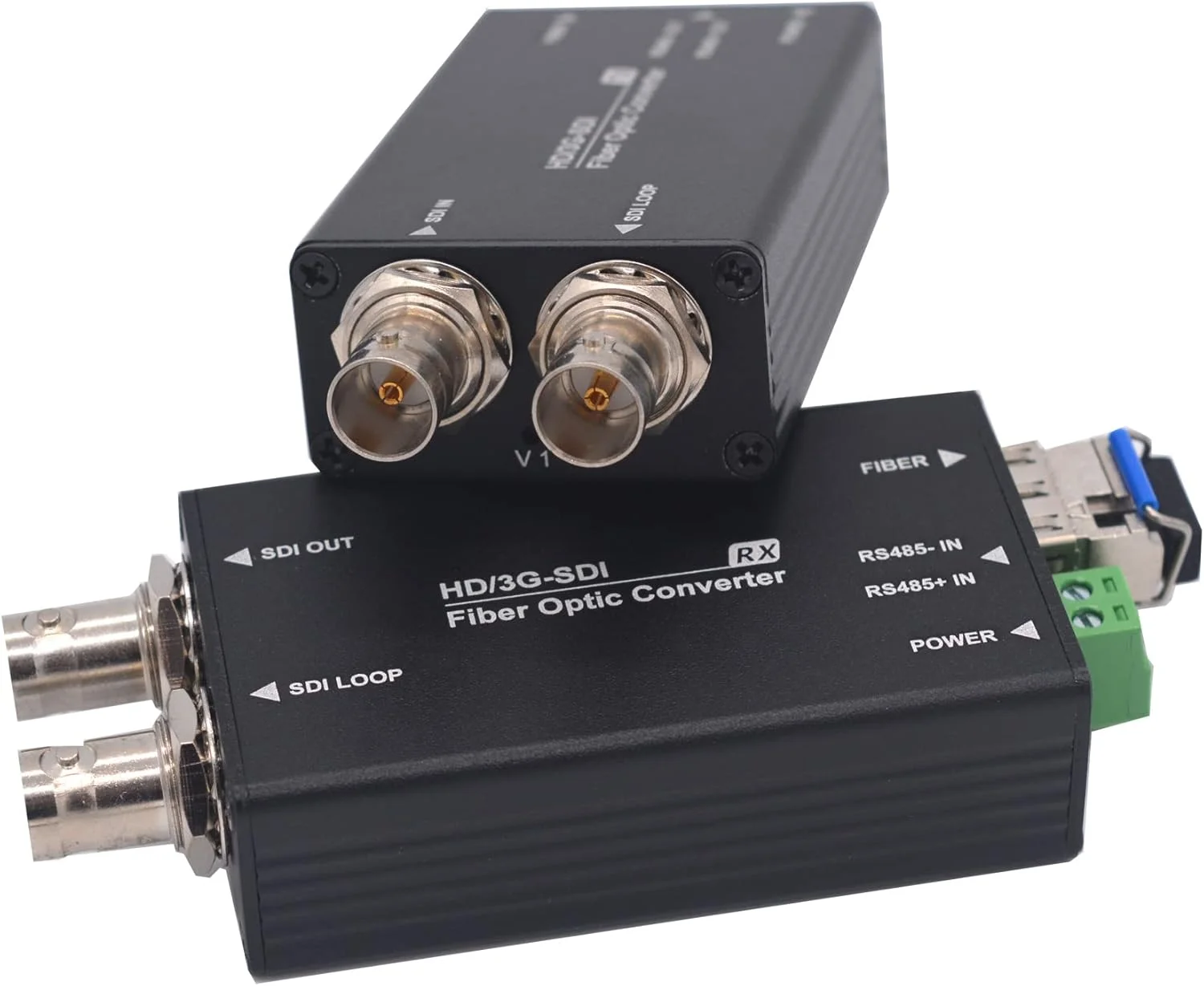 Mini 3G-SDI Over Fiber Extender Uncompressed Full HD Broadcast Quality LC Singlemode Single Fiber up 20Km, Multimode up 500m