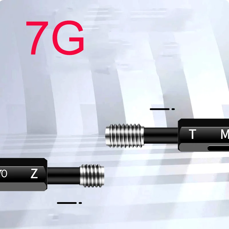 1PCS Tolerance 7G Steel Mer-cury Gage Fine Thread Plug Gauge M2 M3 M4 M5 M6 M8 M10 M12 M14 M16 M20 M22 M24