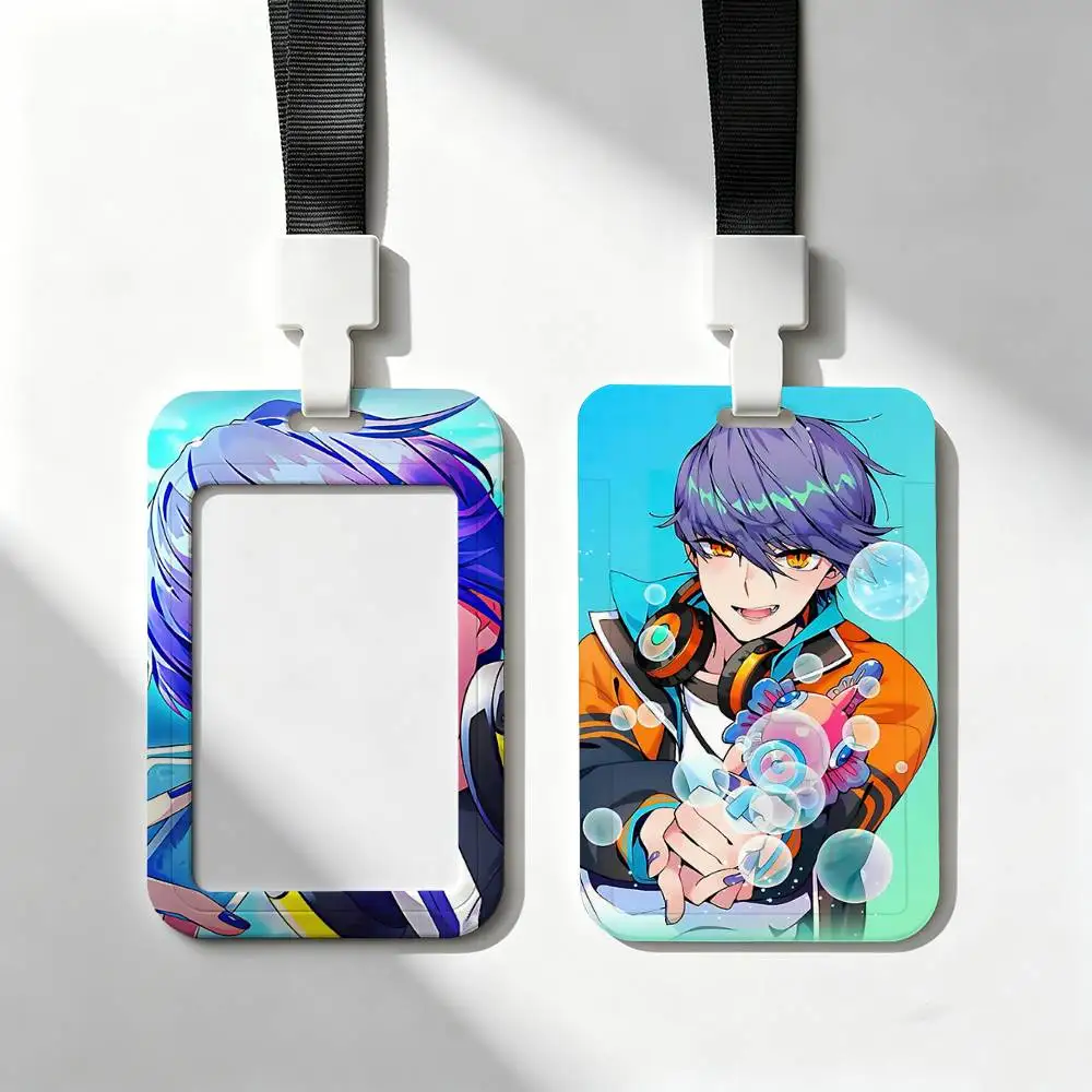Cartoon O-Obey Me Leviathan ID Card Holder Badge Holders Lanyard Business Exhibit School Strap Neck Hang