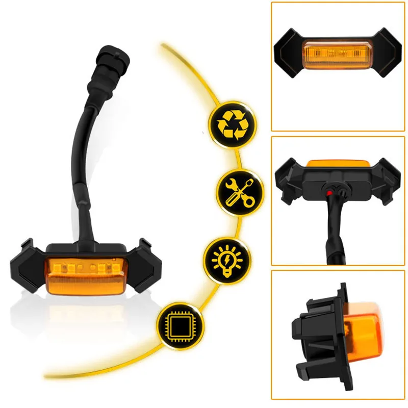 Car Grille Light Car LED Front Grill Light Universal DRL Warning Daytime Running Lamp For Toyota Ford Jeep Off-Road Pickup Truck