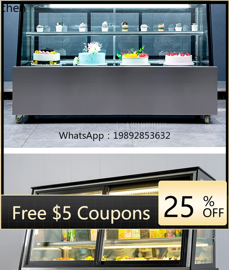 

A Bevel Cake Display Cabinet Air Cooled Baking Low Temperature Mousse West Point Cabinet Chocolate Dessert Refrigerated Cabinet