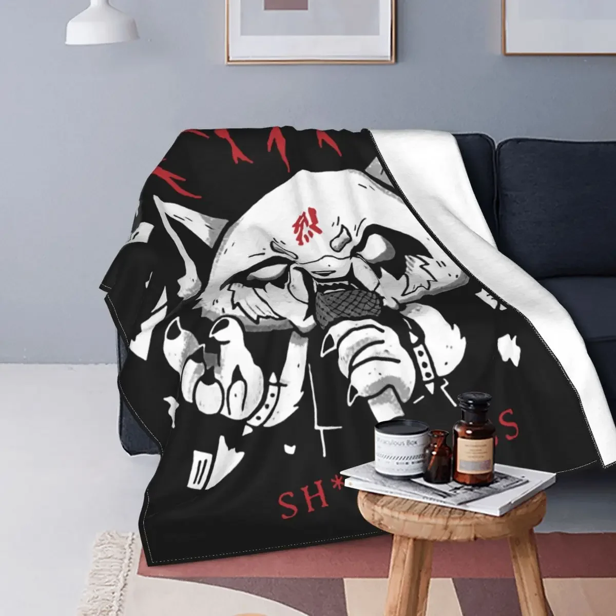 Aggretsuko Aggressive Retsuko Karaoke Rage Mood Blanket Cover Fleece Super Warm Throw Blankets for Bedding Couch Bedroom Quilt