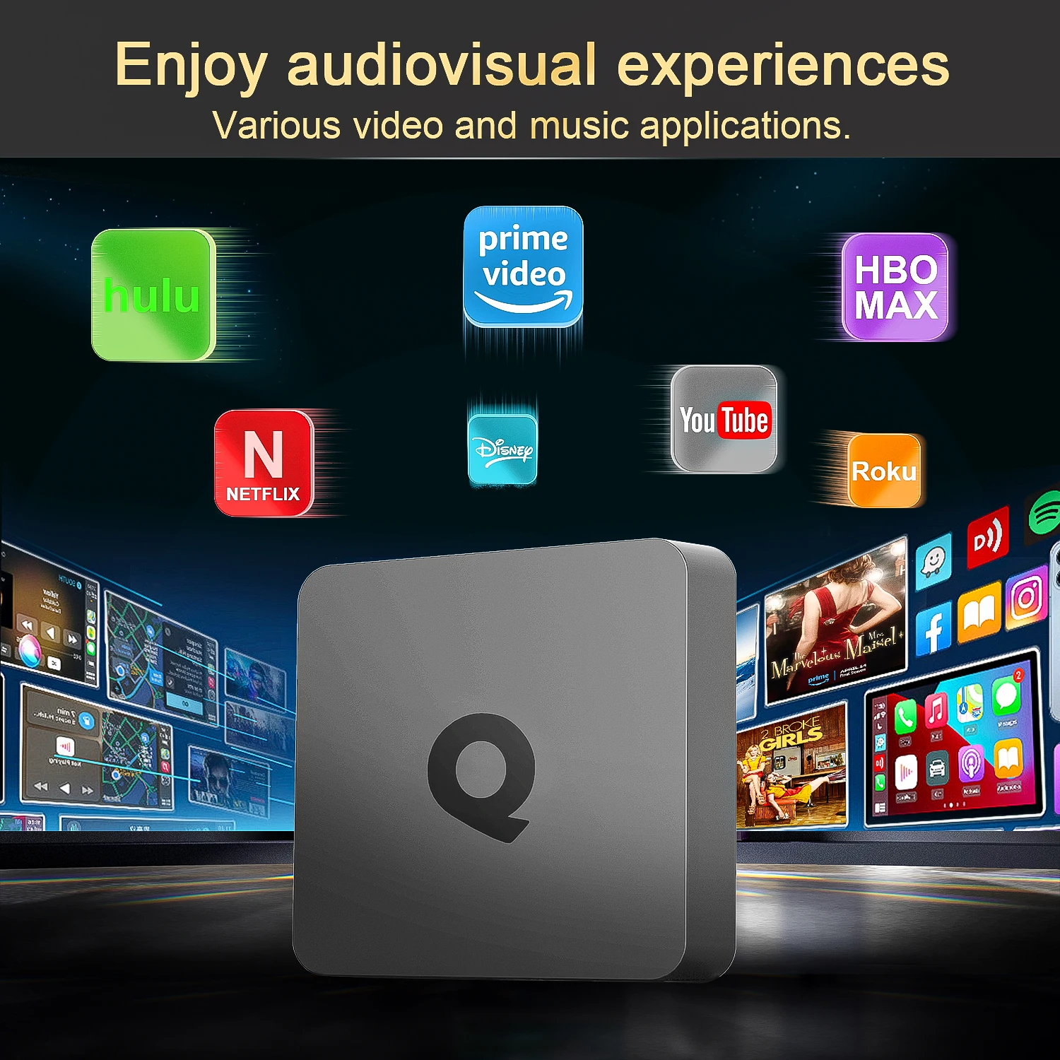 Q1 Android 10 Smart Home Theater TV Box Allwinner H313 Google Assistant Netflix Streaming Bluetooth 5.0 Media Player Wifi 2.4&5G