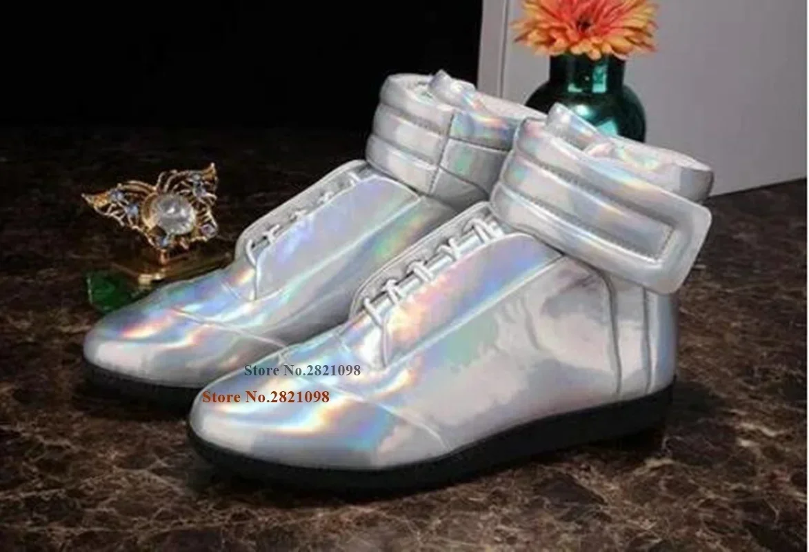 

Кожаные высокие кроссовки Stock 47 с ремешковой застежкой - Space Party Trainers, мужские ботинки, повседневная обувь, Zapatillas