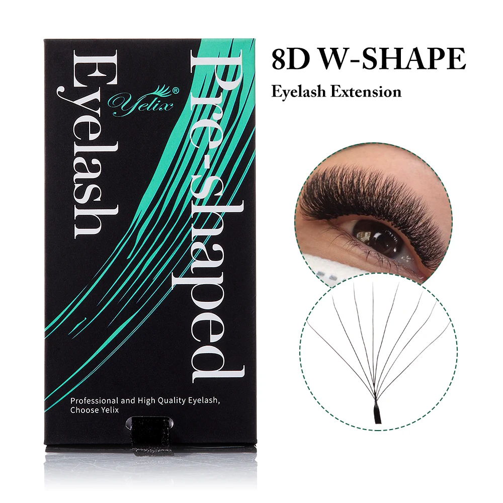 

Yelix High Quality 8D-W Shaped Premade Fan Eyelash Mixed Length C D Curl Volume Individual Lashes Eyelash Extension Supplier