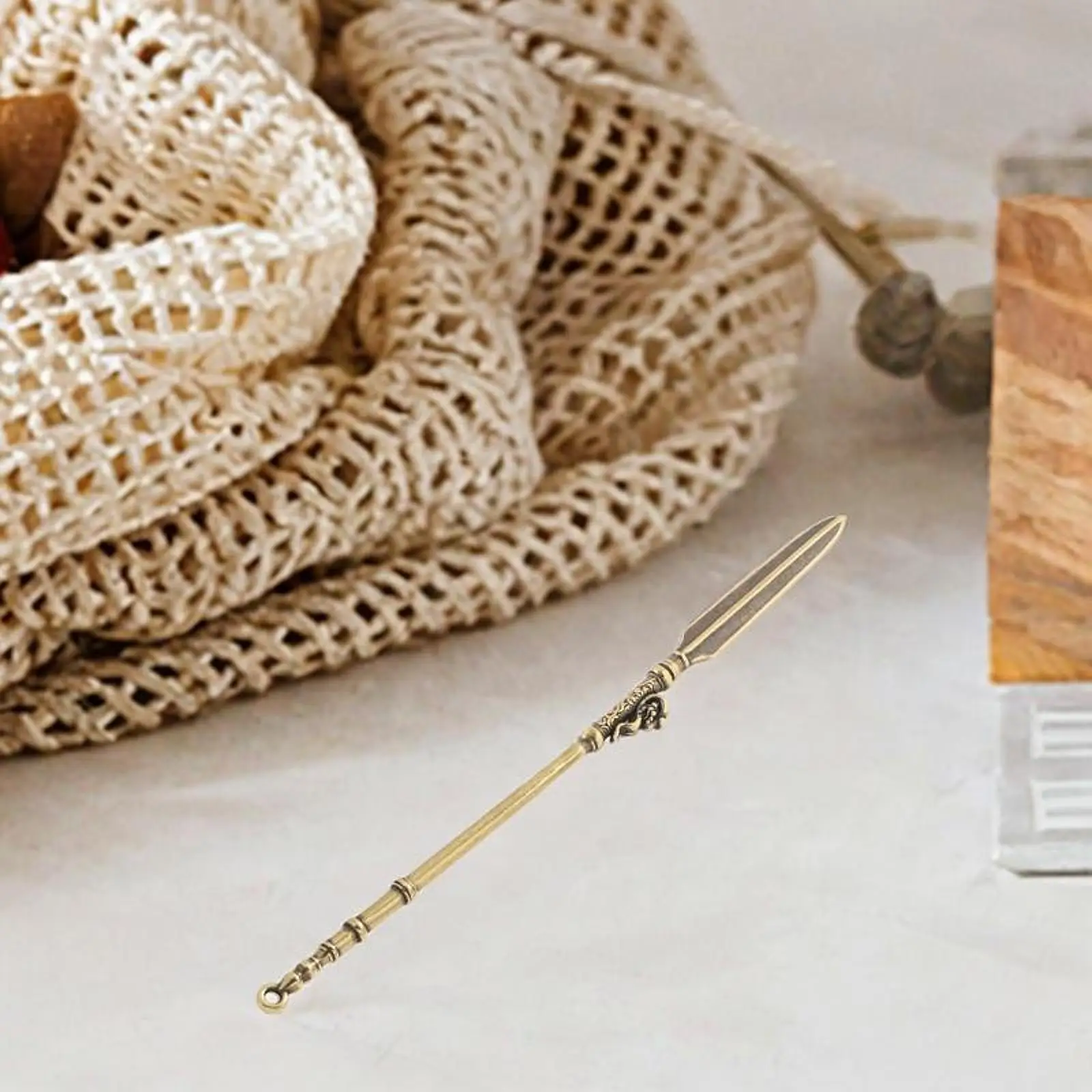 

Small Spear Model Brass Pendants Bronze Ornaments Photo Props Purse Pendants Keychain Copper Knife Model Figurine for Holiday