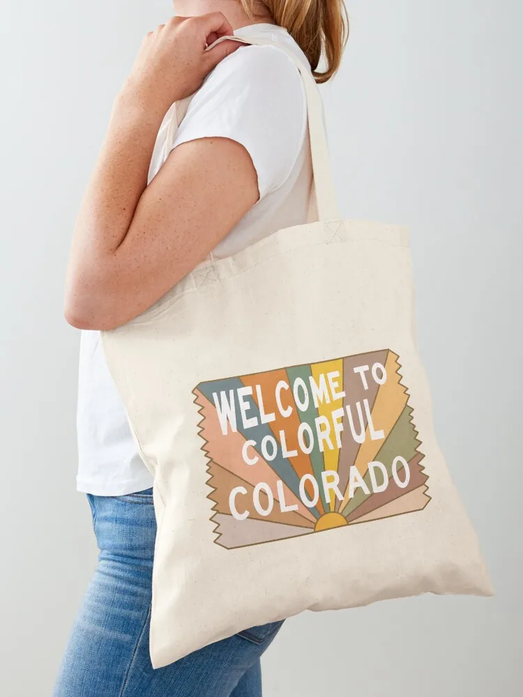 Welcome to Colorful Colorado Tote Bag Eco bag Gift bag Gift bags Canvas stote Canvas Tote