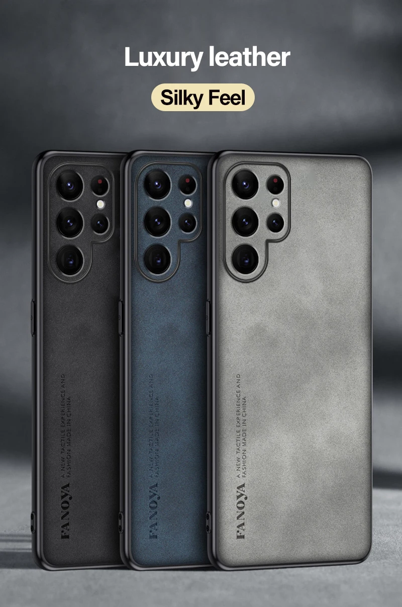 S26 S25 Ultra Plus Hülle Luxuriöse Schafsleder-Handyhülle für Samsung Galaxy S26 S25 S24 S23 S 26 Ultra Plus Hüllen Rückseitenabdeckung – Detail 1