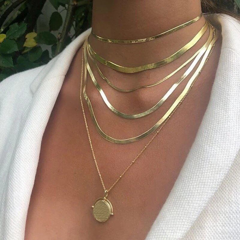 3mm Snake Chain Necklace High Quality 30+10cm Extend Simple Choker Jewelry for Women