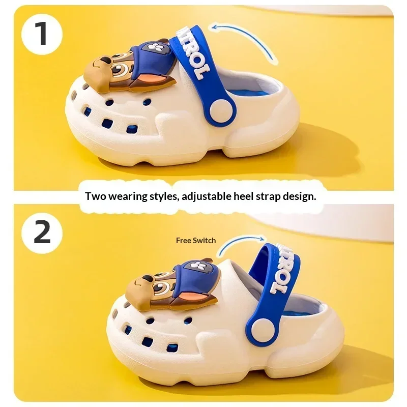 Original Paw Patrol Chase Clogs Premium EVA Material Nature Decor 3D Character Adjustable Strap Non-slip Slipper Shoes for kids