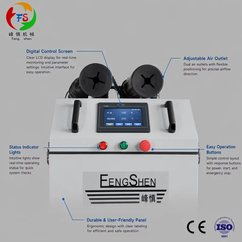 CE Certified Digital Dual Arm Fume Extractor Corrugated Hose X Shape Nozzle Mushroom Stop for Workshop Factory Outlet