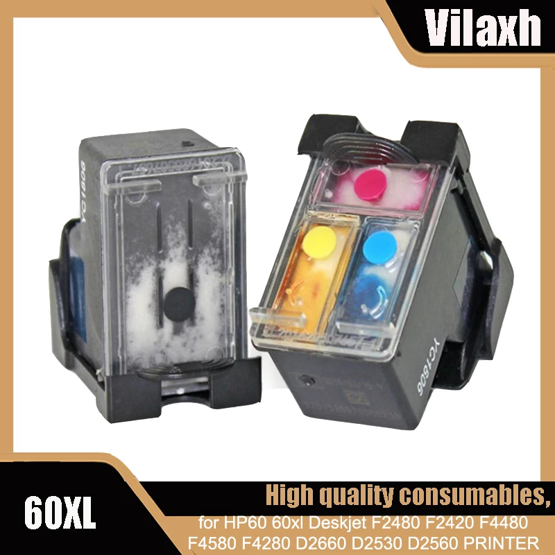 

Vilaxh For HP 60XL 60 XL Printer Ink Cartridge For HP Deskjet D2530 D2545 D2560 D2563 D2500 F4200 D2566 D2568 Printer For HP60