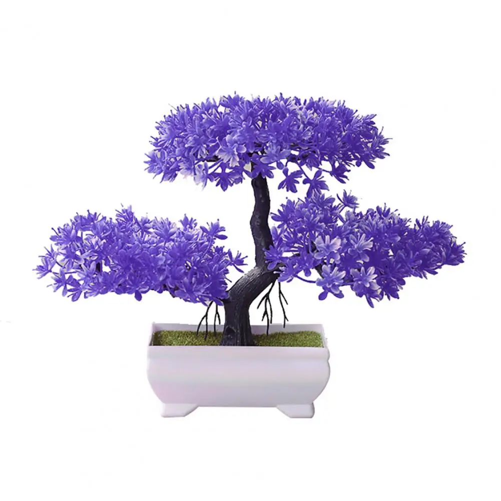 Plantas de plástico artificiais bonsai pequeno vaso de árvore planta falsa vaso de flores arranjo de jardim ornamentos quarto decoração de mesa de casa