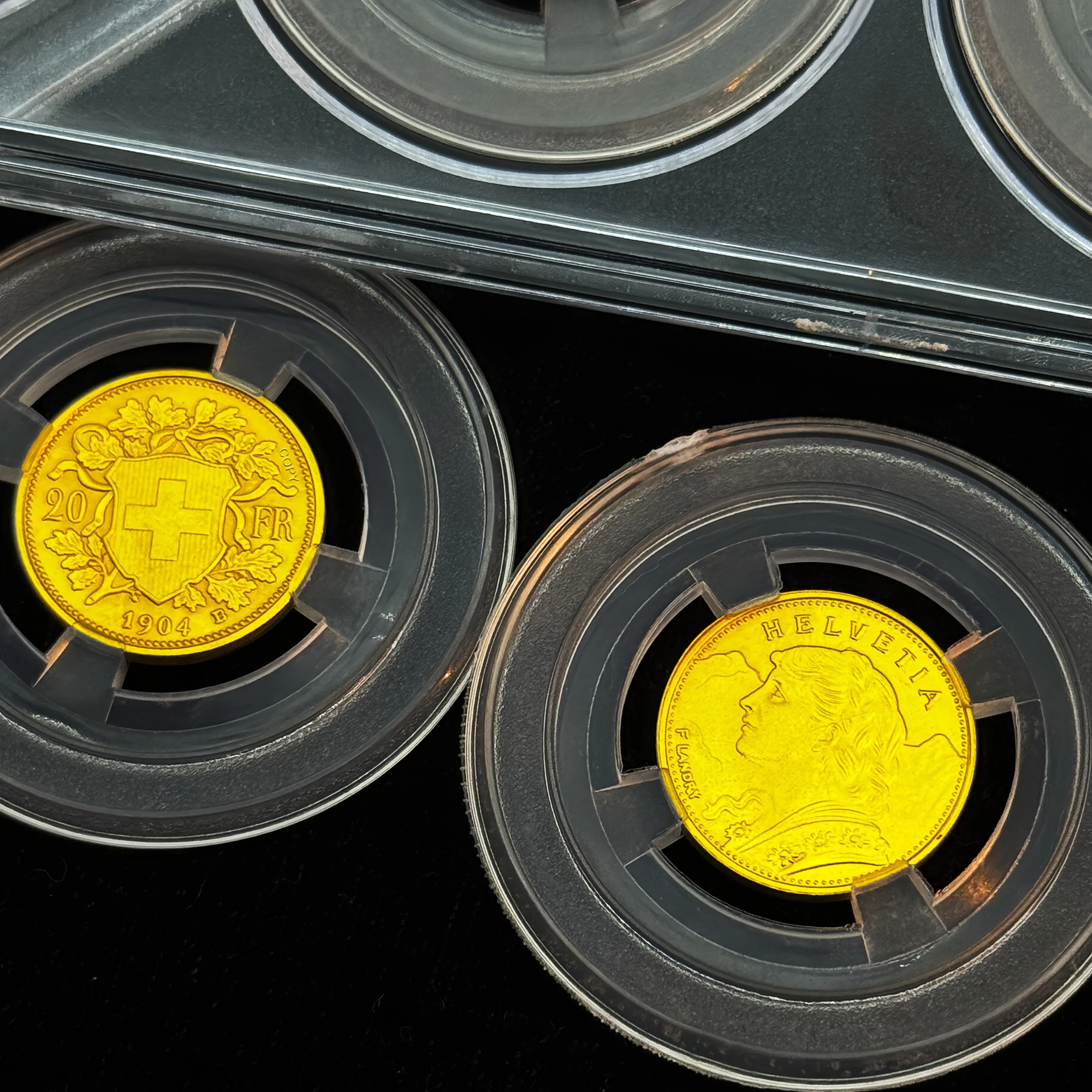 5 قطعة/المجموعة 1904 1905 1906 1926 1935 السويسري Helvetia طبق الاصل عملات ذهبية ميدالية تذكارية آلهة وجبل الثلج تصميم الهدايا