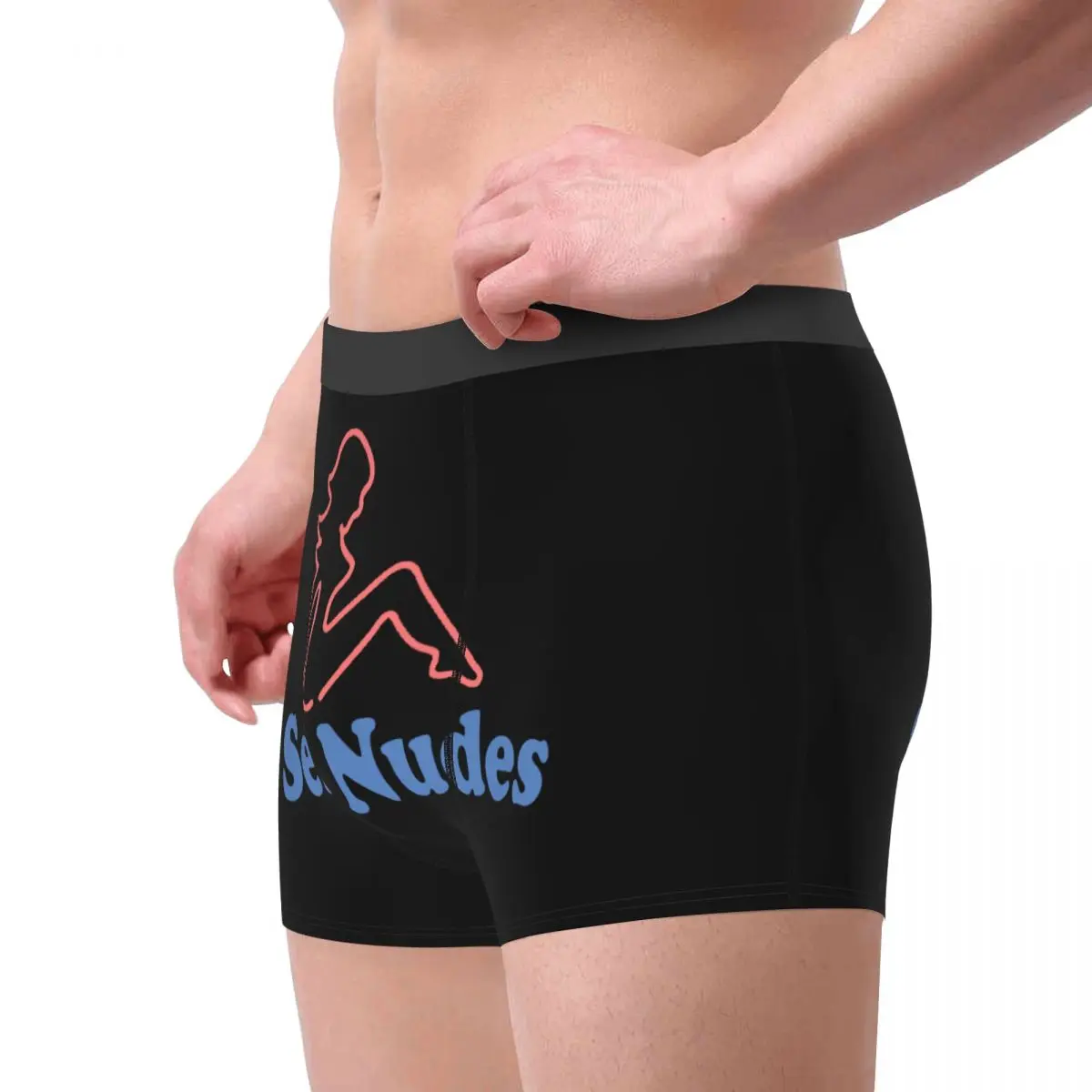 Send Nudes Underwear Men Sexy Print Custom Sex College Humor Joke Boxer Shorts Panties Sexy Underpants
