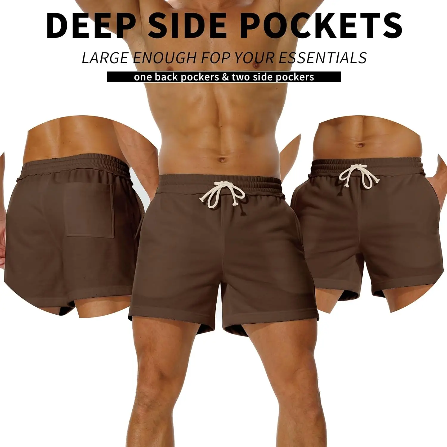 AIMPACT Mens Athletic Gym Shorts 5.5