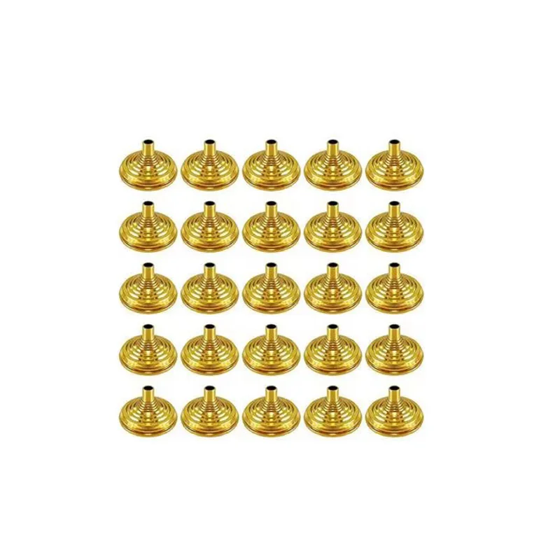 25Pcs Gold Mini Hand Held Flag Stand Base Table Flag Base Bar Restaurant Party Conferences Desktop Display Decoration
