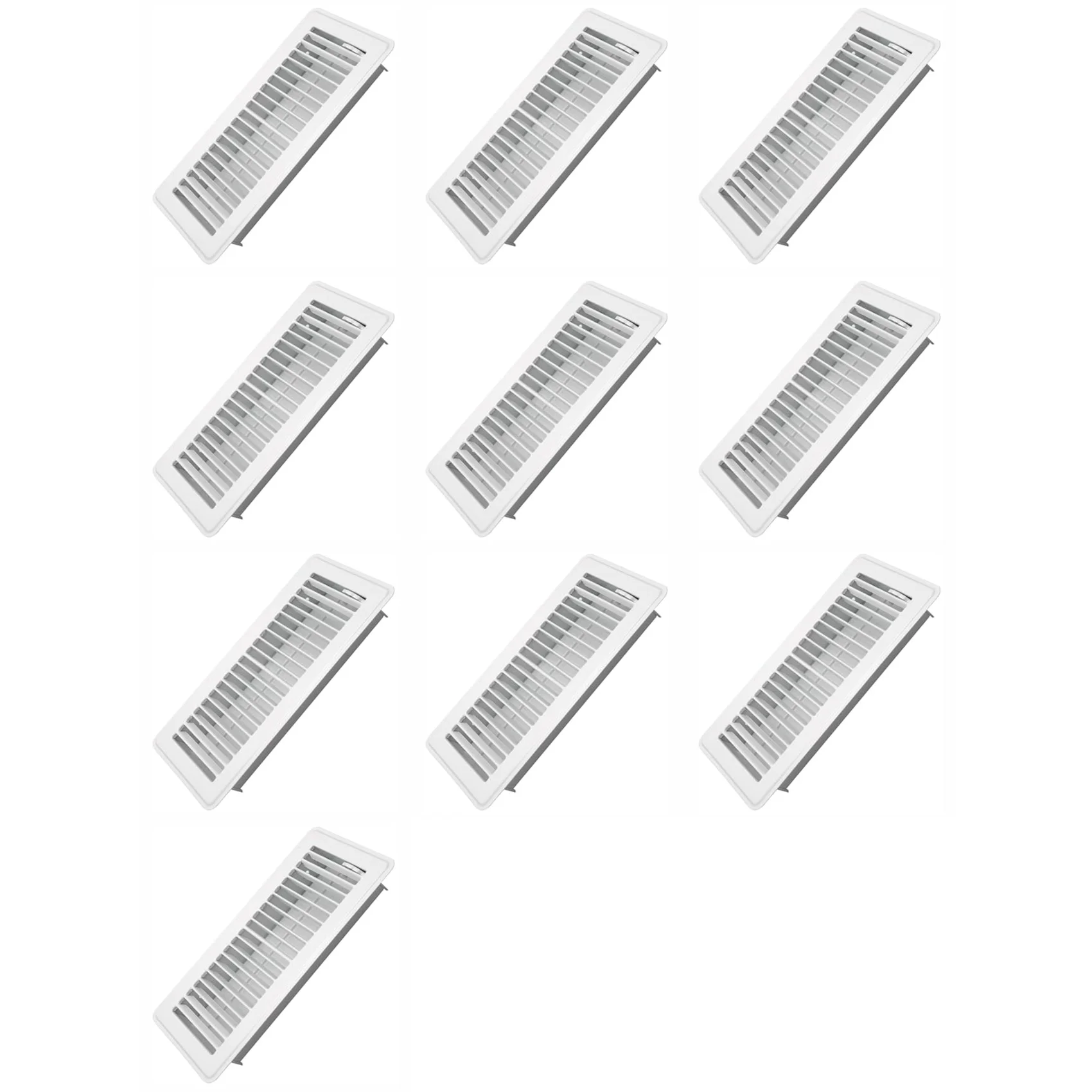 

L60A 10X Напольная вентиляционная решетка 4x10 дюймов - Металлические напольные вентиляционные решетки - Противоударные вентиляционные решетки для домашнего пола - Вентиляционные решетки для воздуховодов