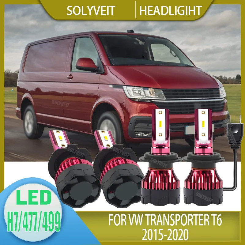 

High Quality 4pcs Auto Light LED Bulb H7 Kit 6000k White Aluminum For VW Transporter T6 2015 2016 2017 2018 2019 2020