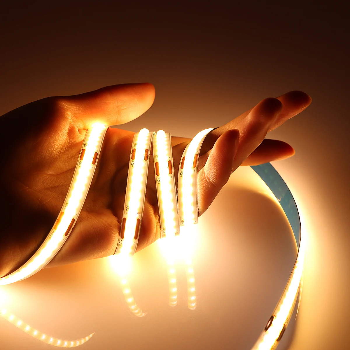 CRI 90 High Brightness Flexible COB LED Strip 12V Hand Sweep Sensor Switch LED Light Tape Kitchen Cabinet Backlight Decor Lamp