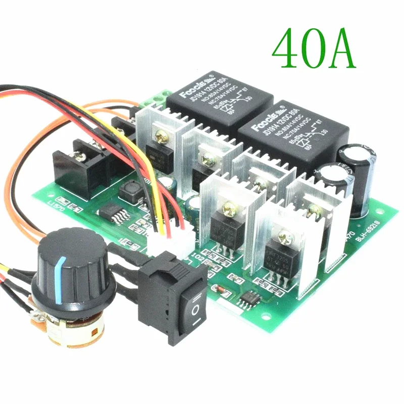 With Positive Inversion Function SwitchDC10-50V 40A PWM Electron Speed Regulator 25KHZ 12V 24V 36V48V DC Brush Motor Controller