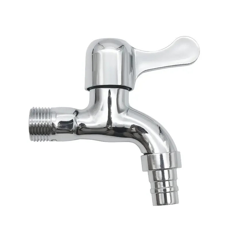 1Pc Universal Alloy Water Tap, Single‑Cold Washing Machine Faucet with Adjustable Flow, for Household Sink, Garden Hose and Wate