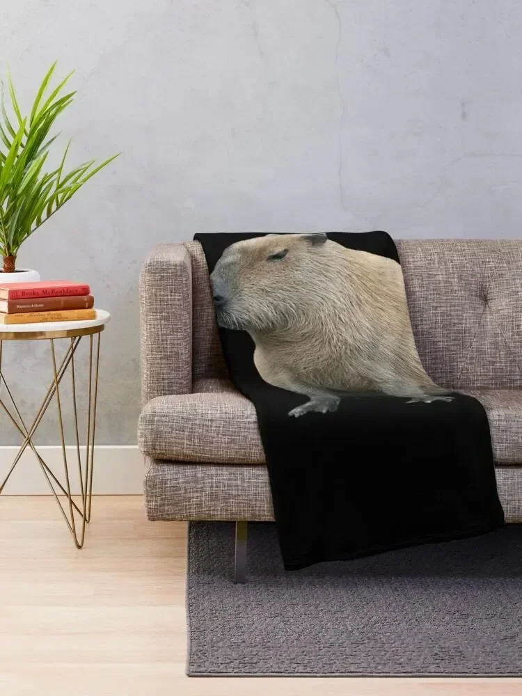 Ok I Pull Up Capybara Throw Blanket Stuffeds Flannel Blankets