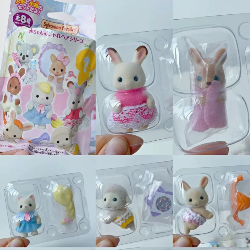 

Sylvanian Families Forest Family Dollhouse Hairdressing Party Brown Rabbit Love Cotton Mouse Flocking Doll Out Of Print Gifts