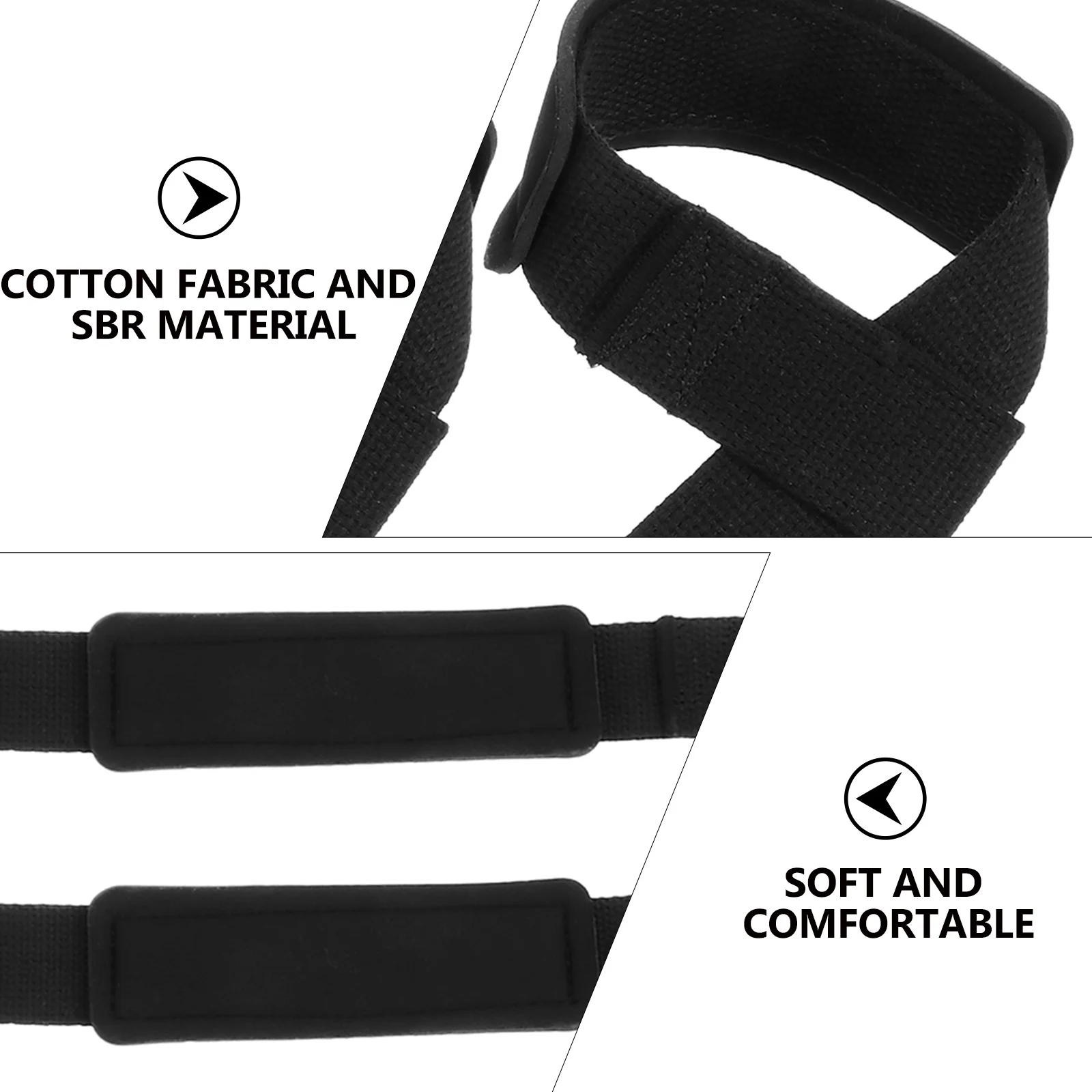 

2Pcs Wrist Bands Cotton Sbr Material Weight Lifting Barbell Gym Workout Support Straps Protection Tool Wrist Band