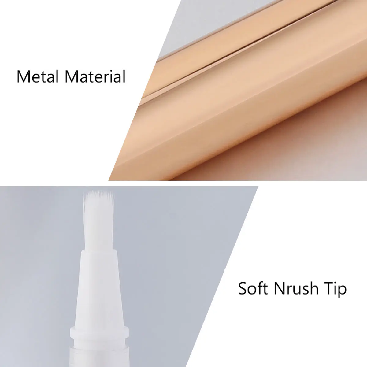 

5pcs Empty Nail Polish Bottle Lip Gloss Applicators Rotate Pen Gold Silver Plastic Dispenser Travel Size Foundation Tube