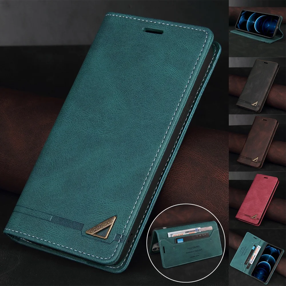 Skórzane etui z klapką na Xiaomi 12T 11T Redmi Note 15 14 12 11 11S 10S 9s 8T 8 7 Pro Poco X5 X4 X3 NFC M3 Pro Redmi 9C 9T 9