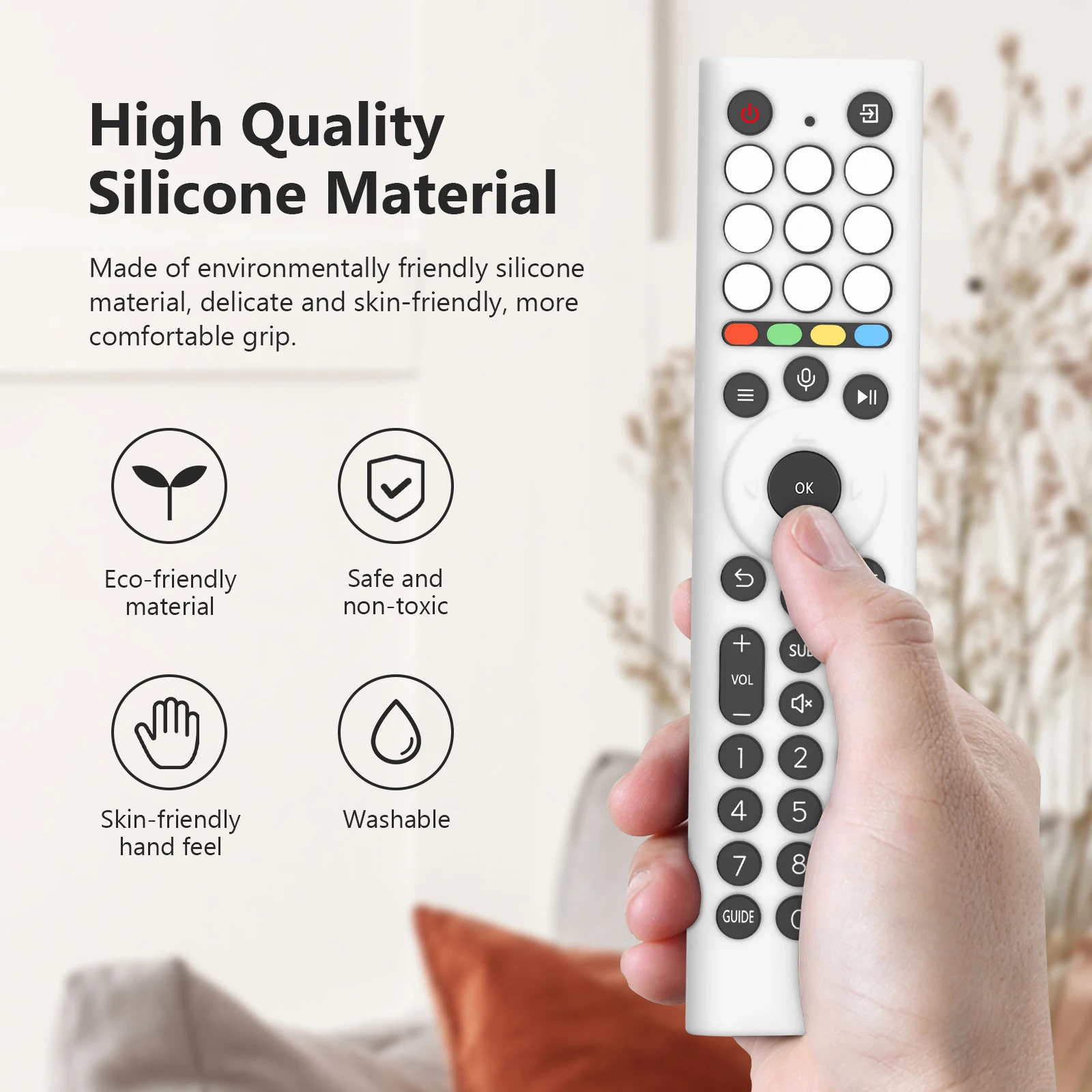 

Soft Silicone Case Housing for HISENSE ERF2K38H Remotes NonSlip Texture Shell Protective Covers
