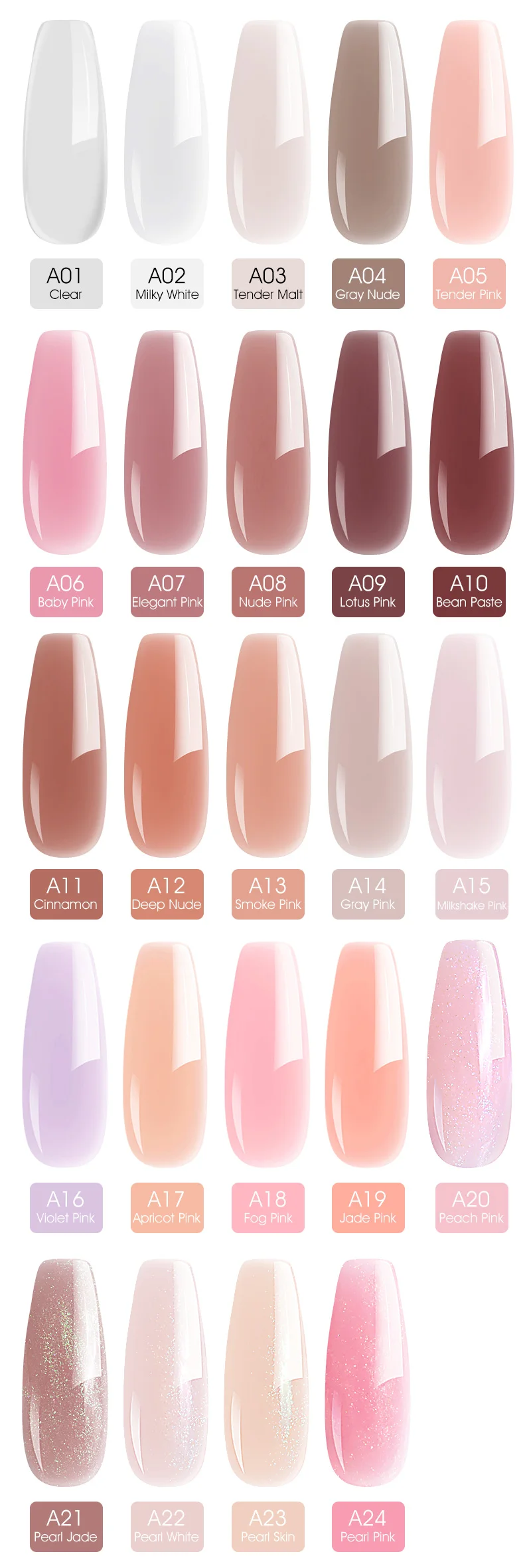 50 ml VENALISA Jelly Pink Gel Builder Nails Extension TPO Free French UV Construction Gel Gute Zähigkeit Building Nail Maniküre – Detail 6