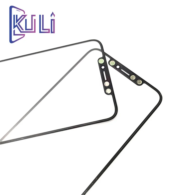 Kuli painel de toque do telefone móvel quebrado 2.5 d superfície plana para o iphone 12 13 pro max mini reparação filme parte dianteira vidro novo com oca