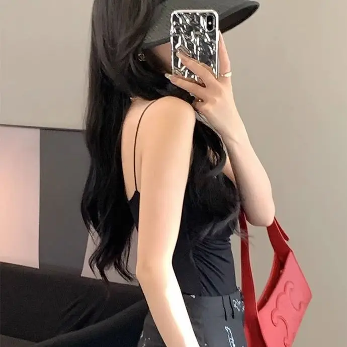 핫걸 스타일리시 의류 섹시 캐주얼웨어 슬림 플리츠 탑 레귤러 길이 브랜드 새 상품 칼라 없는 넥라인