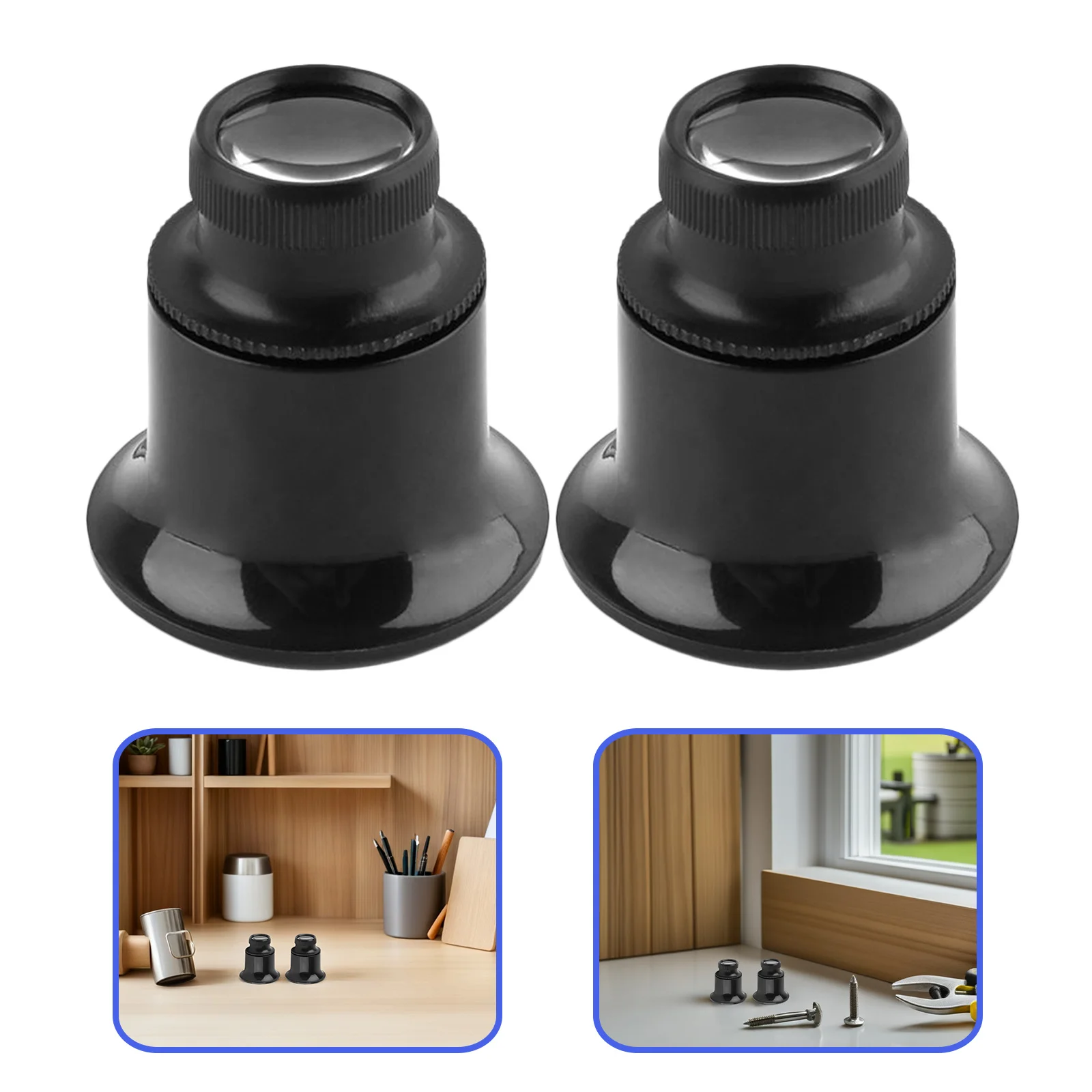 

2Pcs Portable Jewelers Loupe 20X Magnifying Glass Jewelry Inspection Tool Compact Eye Loupe for Professionals Jewelers Eyeglass