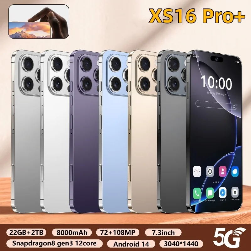 

2025 Original Pad XS16 Pro+ Tablet PC 7.3 inch HD 4K Android 14 22GB+2TB 8000mAh Battery 4G 5G Dual Sim Card WiFi GPS Google Tab