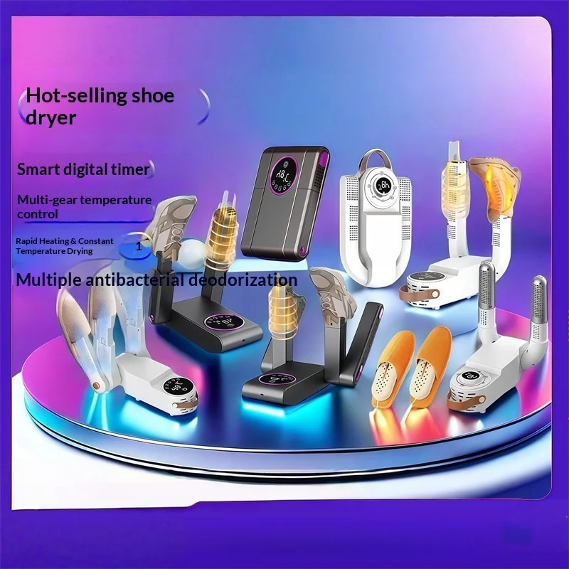New 220V Shoe And Boots Dryer Electric Shoes Drying Machine Smart Boots Slippers Sneaker Warmer Portable Folding Footwear Dryer