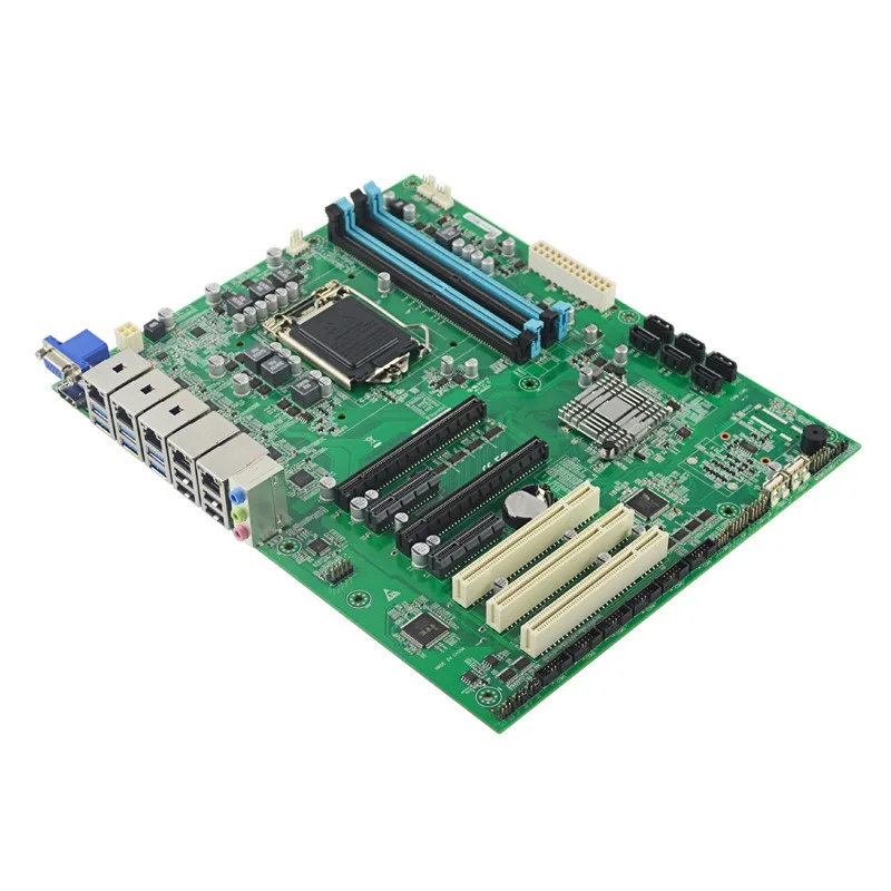 For LGA1151 C236 5 network port 4 memory slot Gigabit machine vision 4U industrial computer ATX main board