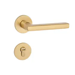Separate Body Door Lock Indoor Bedroom Room Magnetic Suction Silent Door Lock Matte Frosted Gold Door Lock Gold Door Lock