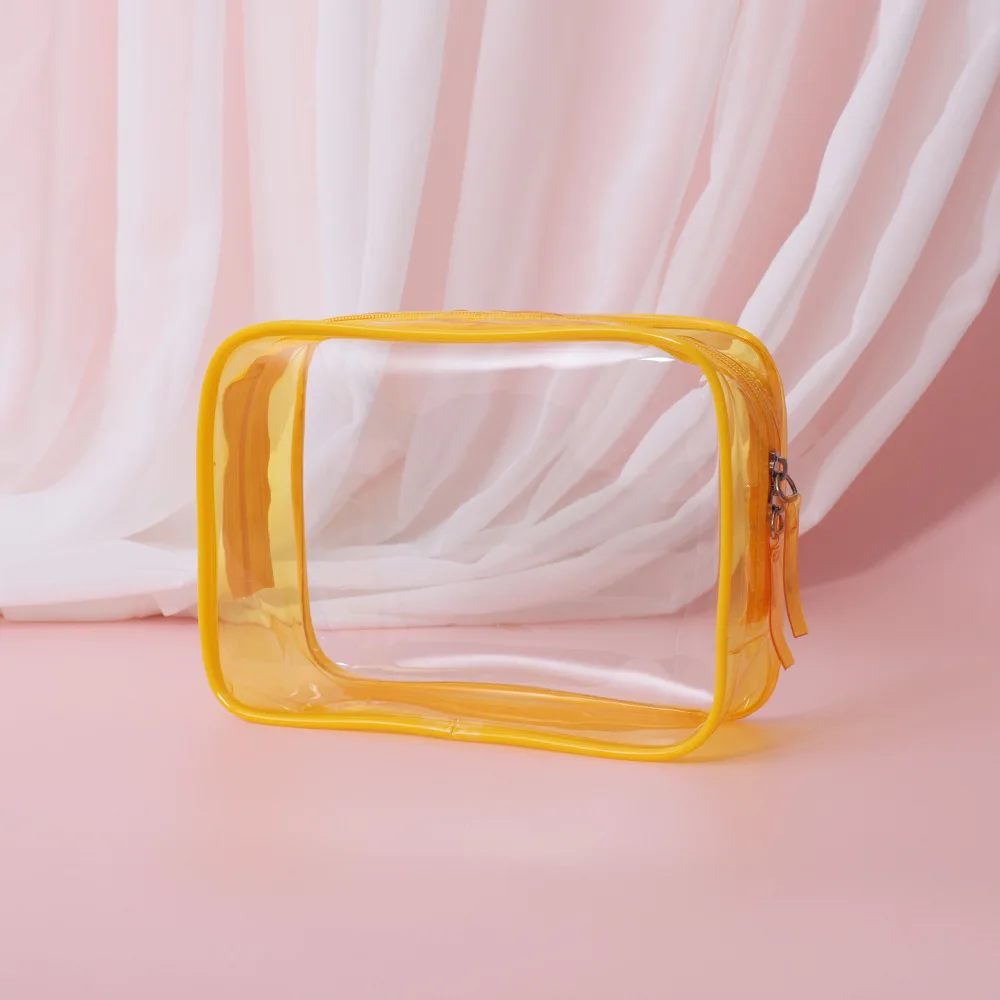 Kawaii لطيف حقيبة مستحضرات التجميل الشفافة سعة كبيرة المحمولة السفر منظم مستحضرات التجميل جديد واضح مقلمة مخزن للمكياج حقيبة