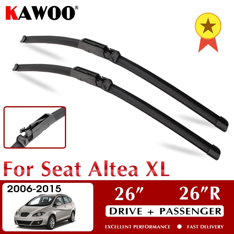 KAWOO Wiper Front Car Wiper Blades For Seat Altea XL 2006-2015 Windshield Windscreen Front Window Accessories 26\