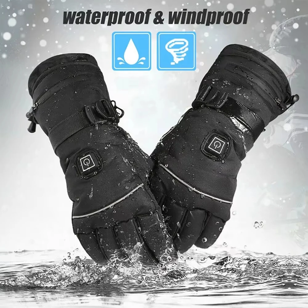 

Warm Protective Smart Touchscreen Electric Heated Gloves for Winter Cycling Skiing Outdoor Activities Battery Not Included