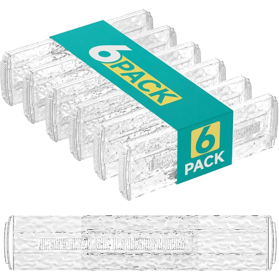 

6 Pack Drawer Dividers Organizer Adjustable 3.2 High Expandable from 11.820 Kitchen Stackable Drawer Organizer Clear Plastic Dr