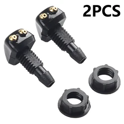 2x Car Dual Holes Windshield Washer Nozzle Wiper Water Spray Jet Adjustable Sprayer Accessory Washer Nozzles Brand New Parts