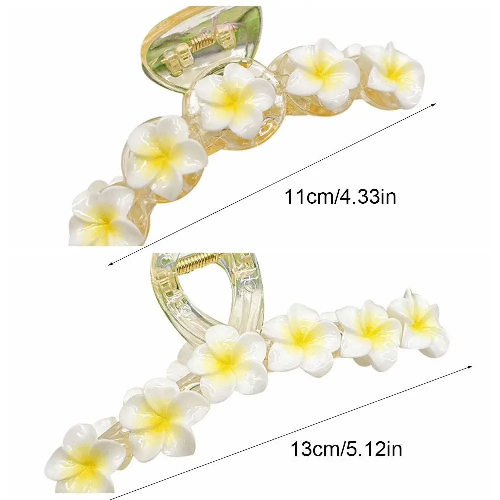 Bohemia Plumeria Flower Hair Claw Korean Style Hair Clamps Summer Flower Claw Clip Headwear Crab Cllip Ponytail Shark Clip