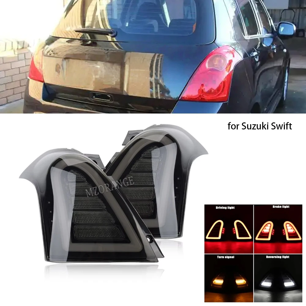 LED Tail Lights for Suzuki Swift 2006-2016 Car LED Rear Stop Brake