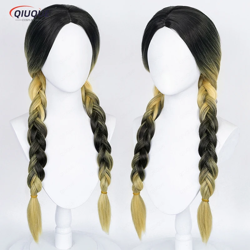 Anime Haitani Ran Haitani Rindo Cosplay Wig Long Double Braid Heat Resistant Synthetic Hair Wigs + Wig Cap